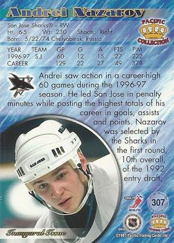 1997-98 Pacific Crown Collection #307 Andrei Nazarov Back