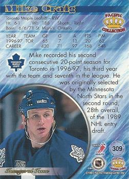 1997-98 Pacific Crown Collection #309 Mike Craig Back