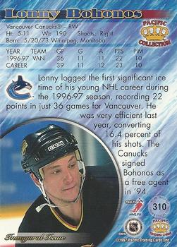 1997-98 Pacific Crown Collection #310 Lonny Bohonos Back