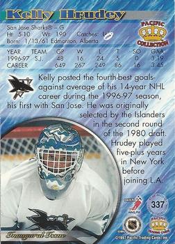 1997-98 Pacific Crown Collection #337 Kelly Hrudey Back