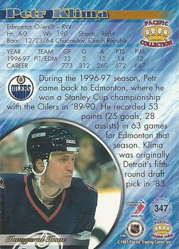 1997-98 Pacific Crown Collection #347 Petr Klima Back