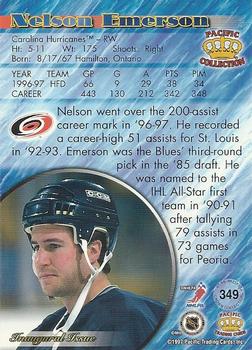 1997-98 Pacific Crown Collection #349 Nelson Emerson Back