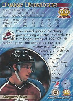 1997-98 Pacific Crown Collection #21 Peter Forsberg Back
