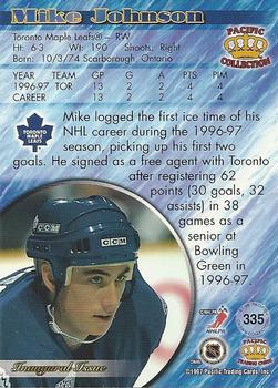 1997-98 Pacific Crown Collection #335 Mike Johnson Back