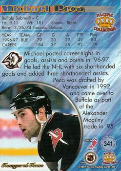 1997-98 Pacific Crown Collection #341 Michael Peca Back