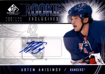 2009-10 SP Game Used - Rookie Exclusives Autographs #RE-AA Artem Anisimov  Front