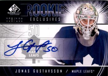 2009-10 SP Game Used - Rookie Exclusives Autographs #RE-JG Jonas Gustavsson  Front