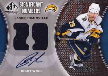 2009-10 SP Game Used - SIGnificant Numbers #SN-JP Jason Pominville Front