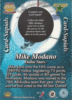 1997-98 Pacific Crown Collection - Card-Supials #5 Mike Modano Back