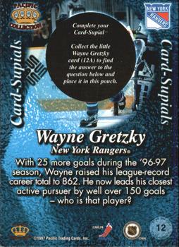 1997-98 Pacific Crown Collection - Card-Supials #12 Wayne Gretzky Back
