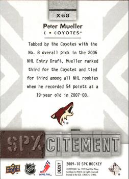 2009-10 SPx - SPxcitement #X68 Peter Mueller  Back