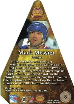 1997-98 Pacific Crown Collection - Cramer's Choice #8 Mark Messier Back