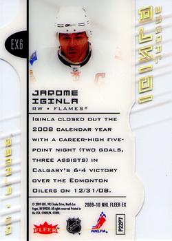 2009-10 Ultra - EX Hockey #EX6 Jarome Iginla  Back