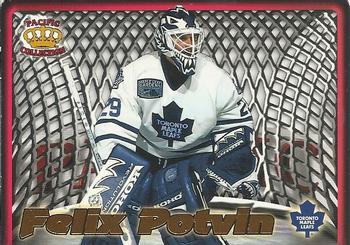 1997-98 Pacific Crown Collection - In the Cage Die Cuts #20 Felix Potvin Front