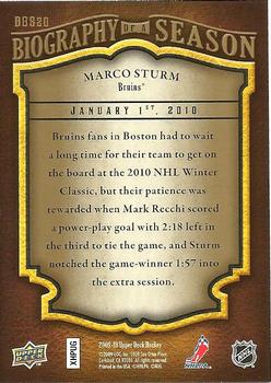 2009-10 Upper Deck - Biography of a Season #BOS20 Marco Sturm  Back