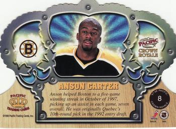 1997-98 Pacific Crown Royale #8 Anson Carter Back