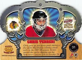 1997-98 Pacific Crown Royale #31 Chris Terreri Back
