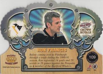 1997-98 Pacific Crown Royale #109 Ron Francis Back