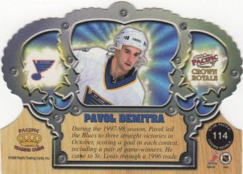 1997-98 Pacific Crown Royale #114 Pavol Demitra Back