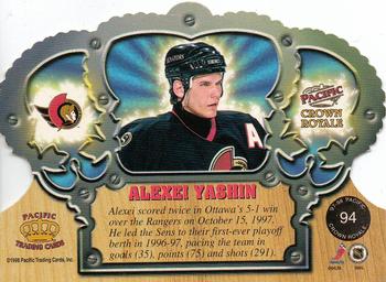 1997-98 Pacific Crown Royale #94 Alexei Yashin Back