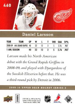2009-10 Upper Deck - UD Exclusives #460 Daniel Larsson Back