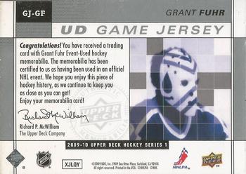 2009-10 Upper Deck - UD Game Jerseys #GJ-GF Grant Fuhr  Back