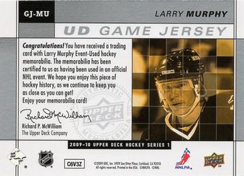 2009-10 Upper Deck - UD Game Jerseys #GJ-MU Larry Murphy  Back