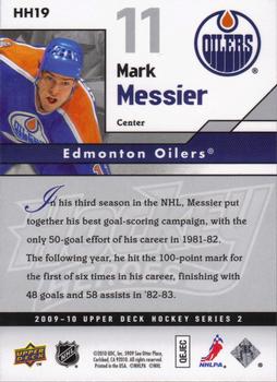 2009-10 Upper Deck - Hockey Heroes: Mark Messier #HH19 Mark Messier  Back