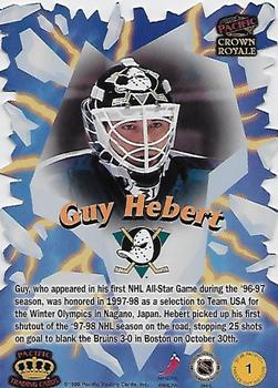 1997-98 Pacific Crown Royale - Freeze Out #1 Guy Hebert Back