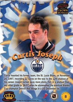 1997-98 Pacific Crown Royale - Freeze Out #8 Curtis Joseph Back