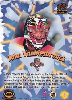 1997-98 Pacific Crown Royale - Freeze Out #9 John Vanbiesbrouck Back