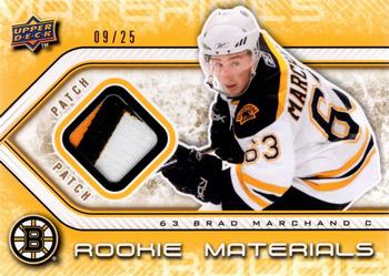 2009-10 Upper Deck - Rookie Materials Patches #RM-BM Brad Marchand  Front