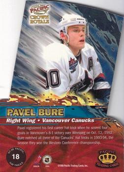1997-98 Pacific Crown Royale - Hat Tricks #18 Pavel Bure Back