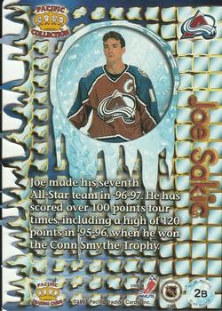 1997-98 Pacific Crown Collection - Slap Shots #2b Joe Sakic Back