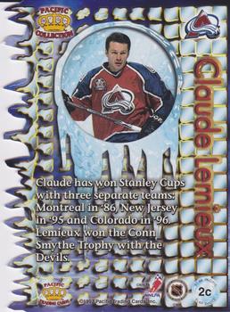 1997-98 Pacific Crown Collection - Slap Shots #2c Claude Lemieux Back