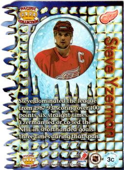 1997-98 Pacific Crown Collection - Slap Shots #3c Steve Yzerman Back