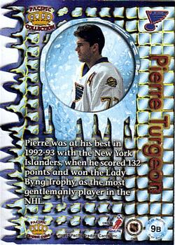 1997-98 Pacific Crown Collection - Slap Shots #9b Pierre Turgeon Back