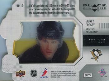 2009-10 Upper Deck Black Diamond - Hardware Heroes #HH19 Sidney Crosby  Back