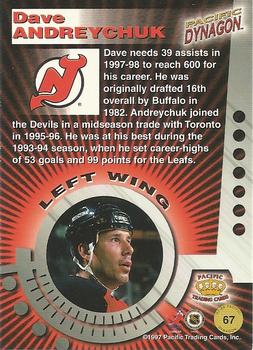 1997-98 Pacific Dynagon #67 Dave Andreychuk Back