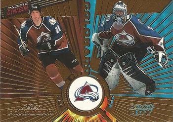 1997-98 Pacific Dynagon #138 Peter Forsberg / Patrick Roy Front