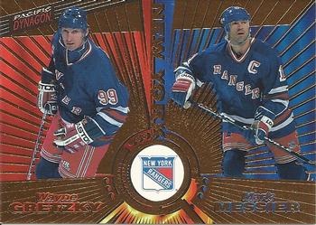 1997-98 Pacific Dynagon #140 Wayne Gretzky / Mark Messier Front