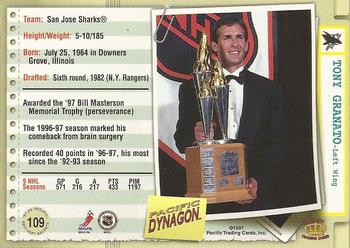 1997-98 Pacific Dynagon - Best-Kept Secrets #109 Tony Granato Back