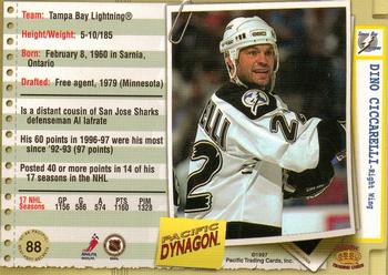 1997-98 Pacific Dynagon - Best-Kept Secrets #88 Dino Ciccarelli Back
