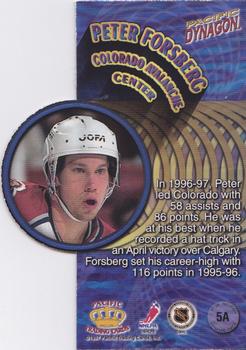 1997-98 Pacific Dynagon - Dynamic Duos #5a Peter Forsberg Back