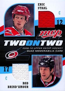2009-10 Upper Deck MVP - Two on Two Jerseys #J-BSOF Tomas Fleischmann / Alexander Ovechkin / Eric Staal / Rod Brind'Amour Front