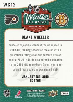 2009-10 Upper Deck MVP - Winter Classic #WC12 Blake Wheeler  Back