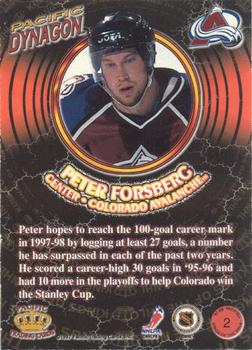 1997-98 Pacific Dynagon - Kings of the NHL #2 Peter Forsberg Back