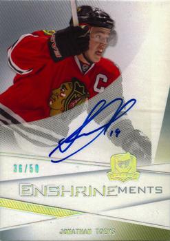 2009-10 Upper Deck The Cup - Enshrinements #CE-JT Jonathan Toews  Front
