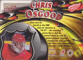 1997-98 Pacific Dynagon - Stonewallers #7 Chris Osgood Back
