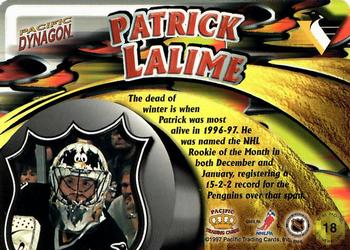1997-98 Pacific Dynagon - Stonewallers #18 Patrick Lalime Back